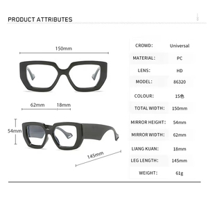 Monture de Lunettes Polygonale Carrée sur Mesure de Marque de Luxe pour Femmes, Anti-Lumière Bleue Transparente, Montures de Lunettes Optiques Léopard Colorées pour Hommes - Product Image 3