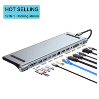 Base de Conexión Multipuerto Xput para Laptop 12/11/10/9/8/7/6/5/4/3 en 1, Tipo C USB-C, Doble HDMI, Interfaz SD, Compatible con Macbook y PC