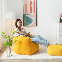 Modern Design Single Tatami Bean Bag Chair Cute Girl Small Sofa <strong>Bed</strong> for Living Room or Balcony Foldable Lazy Sofa