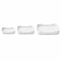 Plateau rectangulaire en mélamine avec impression florale colorée, plateau de service en mélamine à base verte