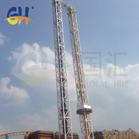 Équipement de parc d'attractions extérieur de grande envergure, manège à double tour de lancement de 32 places, à vendre