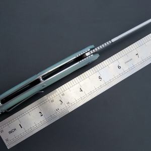 มีดพับ EDC แบบยุทธวิธี HK OEM DIY ปรับแต่งได้ ใบมีดเหล็ก D2 ด้ามจับ G10 ขนาด 228 มม. สำหรับตั้งแคมป์ ล่าสัตว์ ป้องกันตัว 1 ชิ้น - Product Image 6