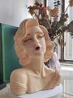 Figurine tête de femme blanche en résine personnalisée, porte-encens qui pleure, buste de femme, statue, brûleur à cône d'encens à reflux