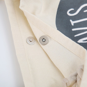 Sacs de shopping personnalisés en toile de coton écologique avec poignées en corde à motif lettres - Product Image 4