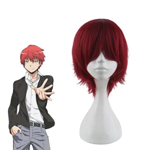 Merah Pendek Wig Cosplay Kelas Pembunuhan Akabane Karma Wig