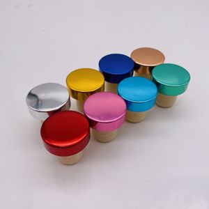 Petits bouchons de bouteilles de vin en forme de T personnalisés <span class=keywords><strong>bouchon</strong></span> en liège aluminium-plastique pour bocaux en verre de vin, de spiritueux et de liqueur - Product Image 3