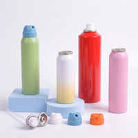 Bouteille aérosol en aluminium vide pour cosmétiques, à épaule inclinée, avec valve, revêtement EP 0,2-0,35 mm, taille personnalisée