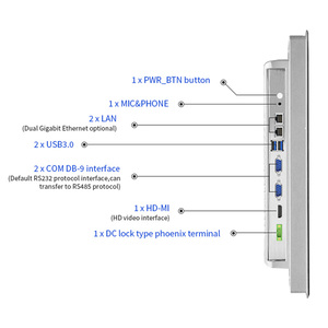 รองรับ 9v-36v พีซีอุตสาหกรรมแบบไม่มีพัดลม 3558u I3 I5 I7 พร้อมหน่วยประมวลผล Ppc Ipc Android Windows Hmi รุ่น Sk-k10dr 9v- - Product Image 5