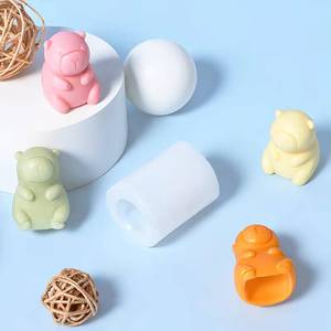 2025 Hot Sale 3D-Cartoon Capybara Animal Shape <b>Silicone</b> Mold for DIY Candles Wedding & Home Decoration - Product Image 1