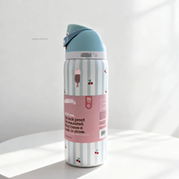2026 Neue FreeSip Wasserflasche - Doppel-Trinkverschluss, BPA-frei, Auslaufsicher, 32 oz Passend für Auto-Getränkehalter, Bonbonfarbener Stil