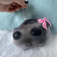 Peluche Hamster Triste Meme avec Violon Musical et Grands Yeux