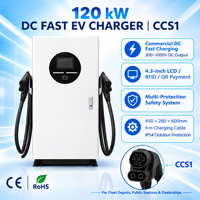 Chargeur rapide DC CCS2 120 kW pour réseau de recharge commercial, double pistolet, partage de puissance, OCPP 1.6J, zone de service routière, paiement par QR