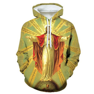 Ecowalson erkek Hoodie 3D baskılı din çapraz İsa mesih tanrı Jersey kazak ceket Harajuku rahat bahar artı boyutu için - Product Image 4