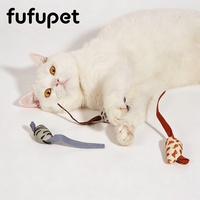 Lot de 5 jouets en peluche pour chat, chaton, avec plumes colorées, lumineux, à la catnip, pour le jeu autonome et le soulagement de l'ennui, en vrac