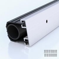 Modern Garage Door U+O Ring Seal Strip Universal Bottom Seal EPDM/PVC Rubber Pre-drilled Aluminum Track Retainer Kit Easy