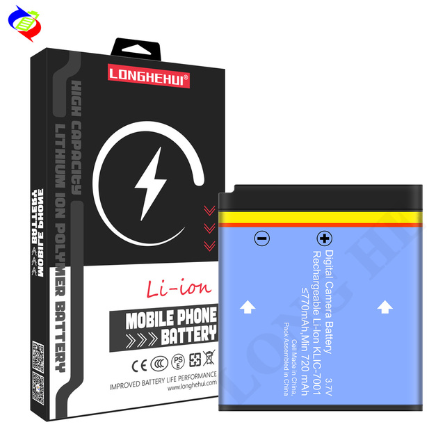 720mAh KLIC-7001 Factory Replacement Camera Battery for Kodak M1063 M320 M340 M341 M753 M763