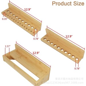 Soporte de pared de madera para destornilladores, organizador de herramientas sin perforaciones con 15 orificios pequeños y 10 grandes para el hogar o taller - Product Image 4