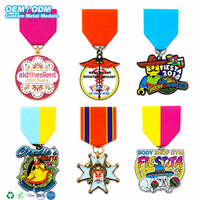 Médaille de carnaval personnalisée OEM ODM en alliage de zinc, souvenir suspendu en métal avec ruban imprimé sur mesure pour festival, défilé, promotion, cadeau