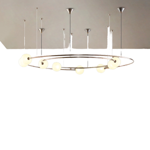 Araña de <span class=keywords><strong>asteroide</strong></span> de cristal creativa posmoderna nórdica, luces LED para sala de estar, dormitorio, estudio, modelo de habitación, Hotel - Product Image 2