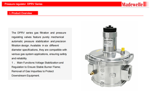 Regulador de Gas Madewelle (Conexión Roscada) Hidráulico, Clase AC10, Estándar EN13611, Control para Conexión de Tuberías en Cuartos de Calderas - Product Image 4
