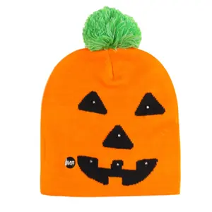 Berretto lavorato a maglia di Halloween con cappello teschio fantasma zucca leggero