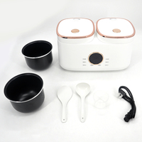 Double bol intelligent 800w 2l double pot prix automatique intelligent petit multifonction numérique mini cuiseur à riz électrique