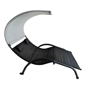 Meilleur prix pour chaise longue d'extérieur, chaise longue de piscine, lit de jour avec auvent en promotion - Product Image 1