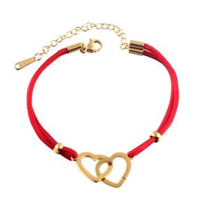 Bracciale in corda intrecciata amore a doppio strato da <span class=keywords><strong>cuore</strong></span> a <span class=keywords><strong>cuore</strong></span> - Product Image 3
