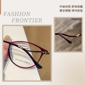 Gafas de Moda para Mujer con Montura TR Estilo Ojo de Gato Mirror One Factory 7214 Danyang, Monturas para Miopía, Tamaño Mediano - Product Image 4