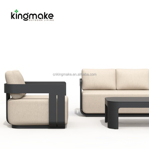Conjunto de <span class=keywords><strong>Muebles</strong></span> de Exterior Modernos, Sofá de Aluminio para Patio, <span class=keywords><strong>Terraza</strong></span> o Jardín, Resistente al Agua - Product Image 2