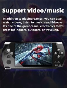 Console de jeu portable X6 4,3 pouces préprogrammée avec jeux gratuits, prise en charge de la sortie TV, console de jeu vidéo pour garçons - Product Image 5