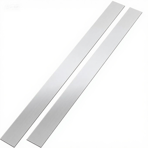 2 Pezzi di Profili Decorativi in Acciaio Inox Spazzolato, Lamiera Metallica per Finiture, Strisce di Riempimento per Fessure - Product Image 1