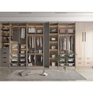 Factory Direct Modern Fancy <strong>Customization</strong> Material and Color Bedroom Furniture Modular Wooden Walk-In <strong>Closet</strong> for Home and Hotel - Product Image 3