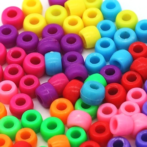 4x9mm Multi Couleur En Plastique Poney Perles Acrylique Forme Ronde Perles De Cheveux pour Bijoux/Bracelets Faire Enfants Tresses Accessoires - Product Image 2