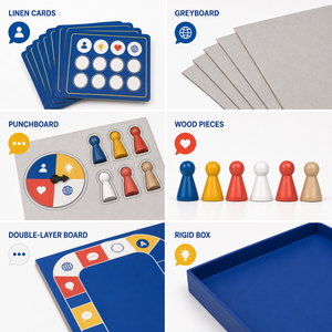 Jeu <span class=keywords><strong>de</strong></span> <span class=keywords><strong>société</strong></span> éducatif bilingue personnalisé <span class=keywords><strong>pour</strong></span> l'apprentissage des langues (<span class=keywords><strong>français</strong></span> et anglais) – Jeu pédagogique <span class=keywords><strong>pour</strong></span> la salle <span class=keywords><strong>de</strong></span> classe avec plateau connecté à 4 panneaux imprimé en quatre couleurs - Product Image 4