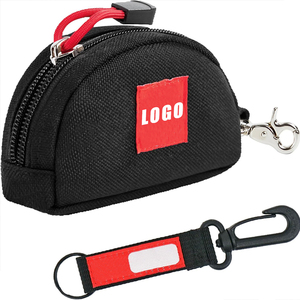 Porte-clés à clipser, porte-clés de voiture, petite pochette porte-monnaie, porte-cartes, portefeuille avec fermeture éclair pour femmes et hommes, style preppy - Product Image 1
