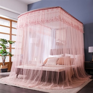 <span class=keywords><strong>Mosquitera</strong></span> portátil con riel guía en forma de U, tamaño King, <span class=keywords><strong>para</strong></span> cama de bebé, <span class=keywords><strong>para</strong></span> uso doméstico, plegable - Product Image 4