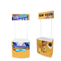 Table pliante en plastique, bureau d'exposition d'événements, comptoir stable, portable, promotion pour les magasins
