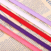 Accessoires de sous-vêtements jetables d'usine : Élastique de taille, Dentelle à bord festonné, Nylon de couleur unie, Bretelle à motif uni, Largeur 1 cm