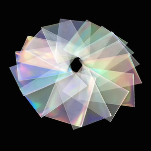 Protège-cartes de <span class=keywords><strong>jeu</strong></span> à collectionner laser holographique arc-en-ciel personnalisé en plastique souple mat transparent taille standard - Product Image 4