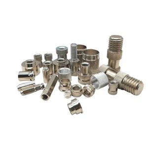 Tùy chỉnh thép không gỉ và đồng thau Hex <span class=keywords><strong>Nuts</strong></span> Knurled chèn hạt với lỗ mù thông qua lỗ CNC các bộ phận công - Product Image 4