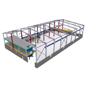 Grosir desain baru bengkel rangka baja struktur baja rumah Modular bangunan baja prefabrikasi