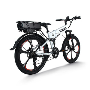 Bicicleta Eléctrica de Aleación de Aluminio sin Escobillas, Llanta Integrada de 26 x 1.95 Pulgadas, 48V30AH, Batería de Litio Dual de Larga Duración, Doble Suspensión - Product Image 5