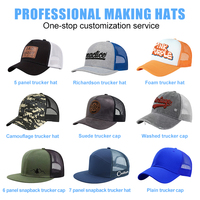 Gorras de Camionero al por Mayor, Gorras de Béisbol Personalizadas con Apliques Bordados, Logotipo Bordado, Ajustables, de Espuma y Malla, de 5 Paneles, para Hombre y Mujer, Fabricante