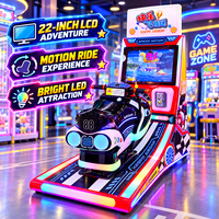 Machine d'arcade interactive de course de dirigeables pour enfants avec écran LCD de 22 pouces, fonctionnant à monnayeur, pour centres de divertissement familial et lieux de loisirs