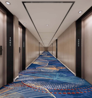 Lot de tapis Axminster 80% laine 20% nylon, prêt à expédier, bleu, pour la maison, l'hôtel, revêtement de sol en rouleau, réversible, résistant aux taches, banquet, casino