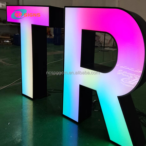SP工厂定制2英尺3英尺4英尺5英尺字母发光二极管灯电动字母大装饰独立式发光字母标志 - Product Image 1