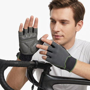 Guantes de Levantamiento de Pesas Unisex de Medio Dedo, de Cuero PU, Transpirables, Antideslizantes y Ligeros, para Entrenamiento Físico - Product Image 1