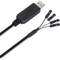 Cable Serial RS232 Personalizado con Chipset FT232RL, Adaptador USB TTL UART de 5V 3.3V, Cubierta de PVC con Blindaje Combinado para Micrófono y Monitor