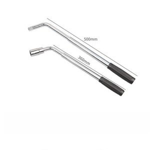 Clé à douille télescopique de type L 17-19 mm / 21-23 mm, clé à pneu de voiture en acier au chrome-vanadium chromé, utilisée pour la réparation automobile - Product Image 5